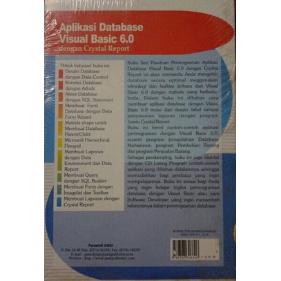 

database-buku- buku aplikasi database visual basic 6.0 dengan crystal report -buku-database.