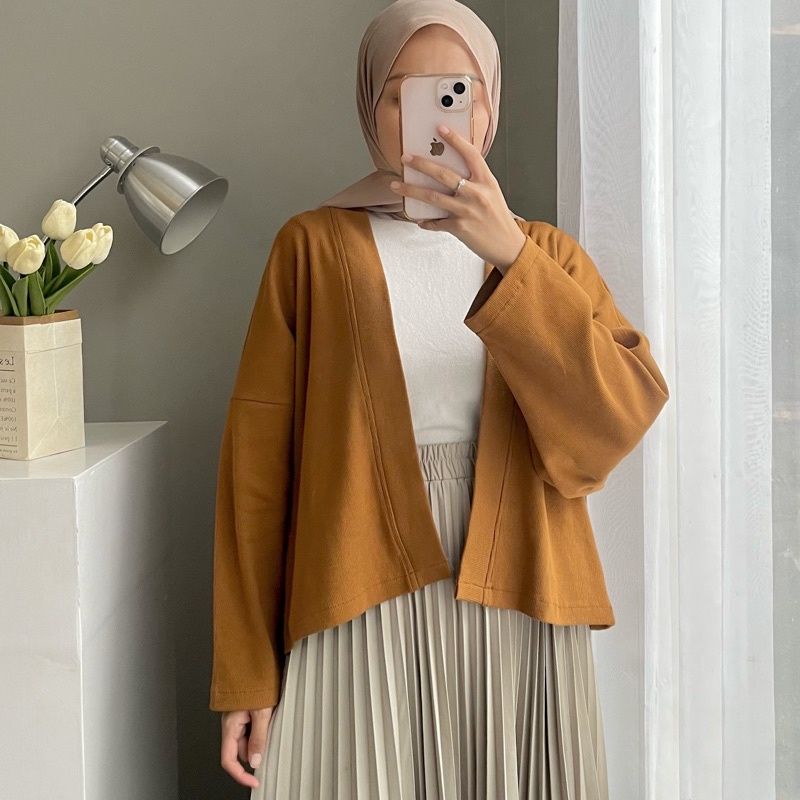 Cardigan Basic Polos Wanita Oversize | Cardigan Wanita Style Korean