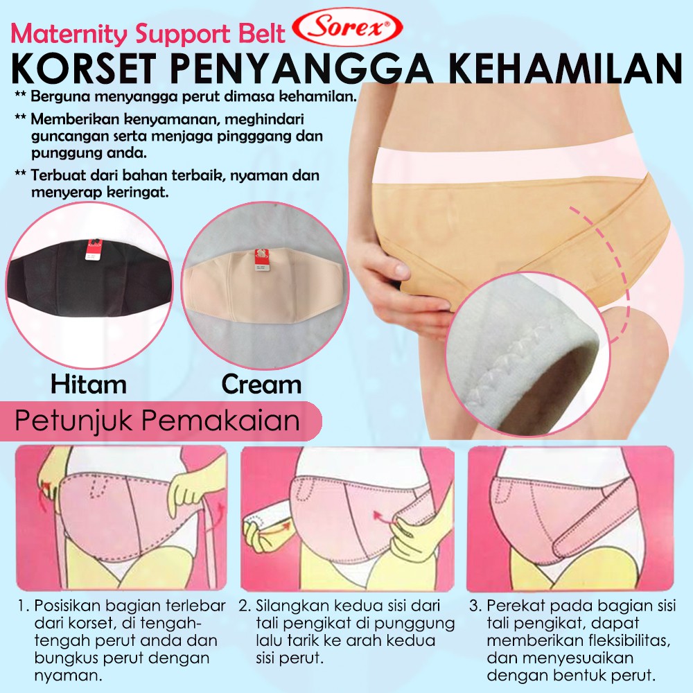 KORSET HAMIL ORI SOREX 4427, 4430 &amp; TALLY 589, 398 Maternity Support Belt REALPIC penyangga perut