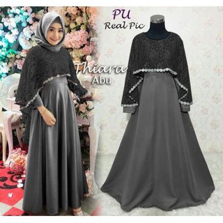 THIARA SYARI PU BAJU  MAXI DRESS MUSLIM WANITA DEWASA  