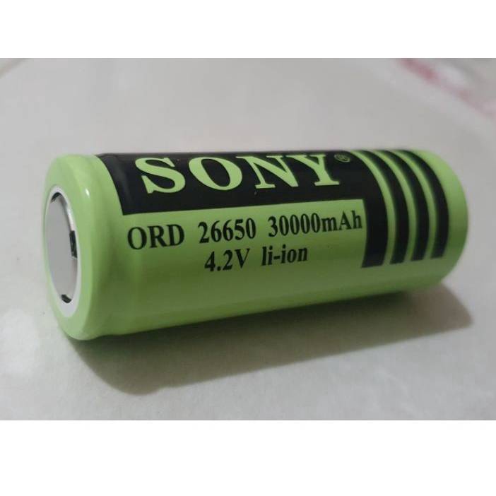 PROMO BARU!! 2 Pcs 26650 SONY/ SAMSUNG 30000mAh Reacharger Battery 4.2Volt