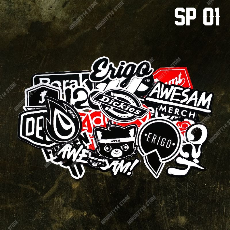 Stiker pack / sticker pack / stiker brand / stiker clothing / stiker band / stiker musik / stiker sablon / stiker distro / stiker racing