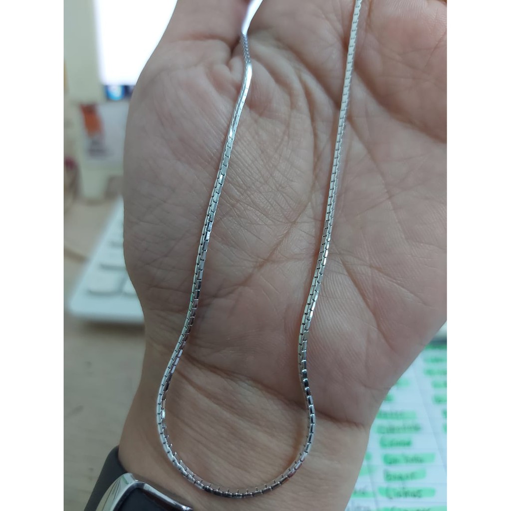 PERHIASAN SILVER 925 KALUNG ITALY KACA  5.6-5.7 GRAM PERAK 925 45 CM