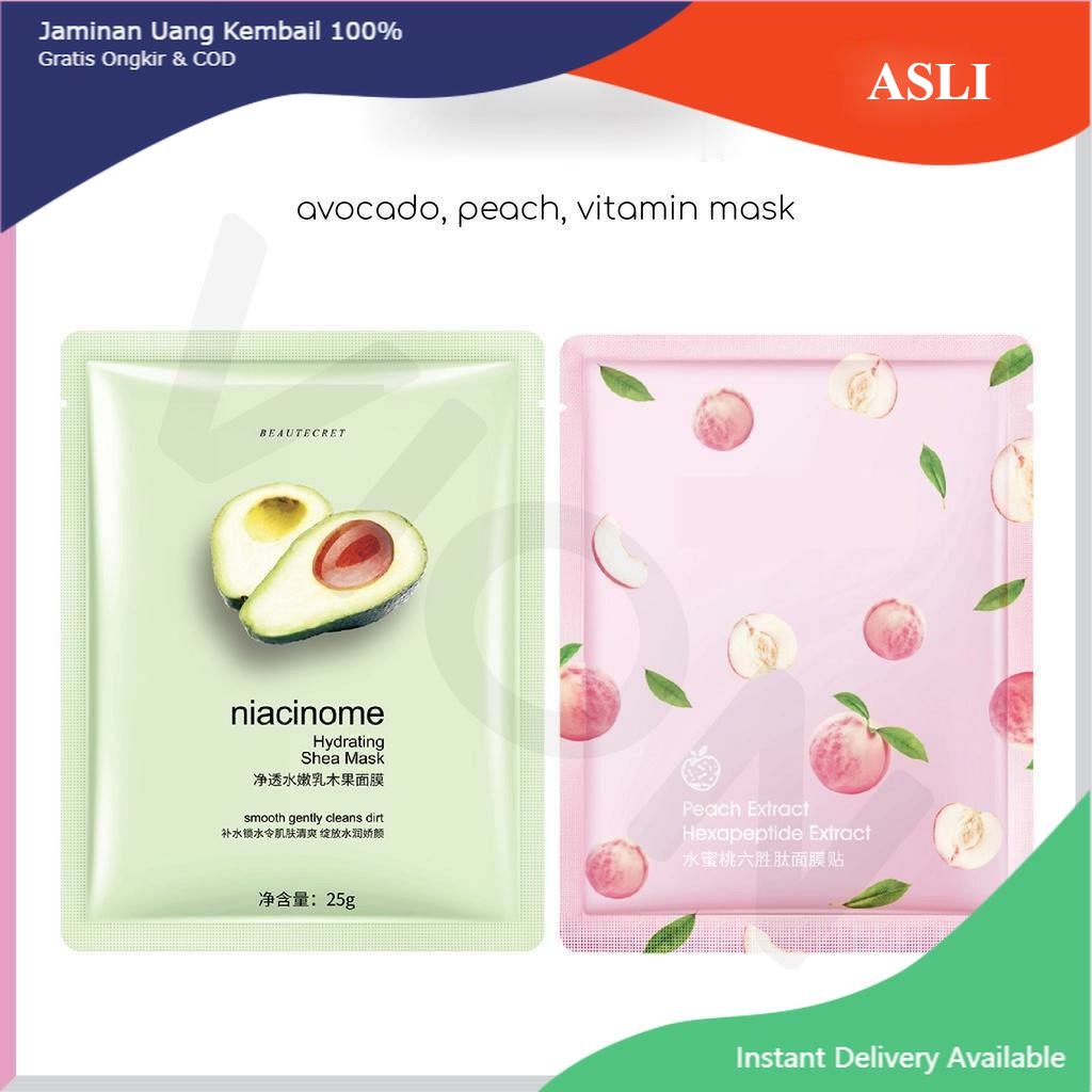 GRATIS ONGKIR / COD / MASKER WAJAH / MASKER WAJAH BPOM / MASKER WAJAH BIOAQUA / MASKER WAJAH PEEL OF