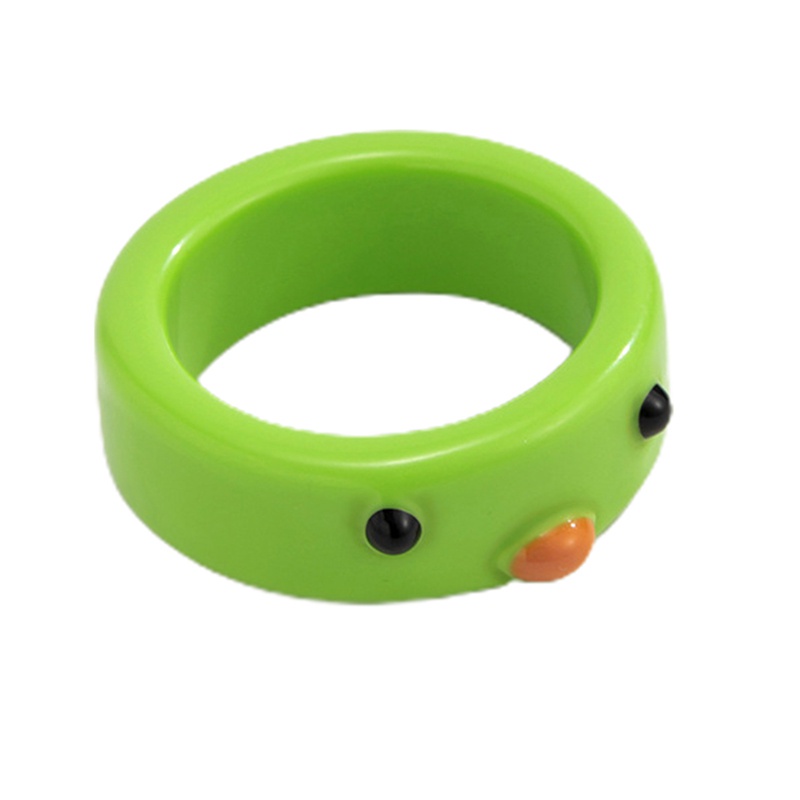 New Cute Frog Ring Chick Resin Acrylic Rings For Women Girl Simple Animal Aesthetic Jewelry Friendship Rings