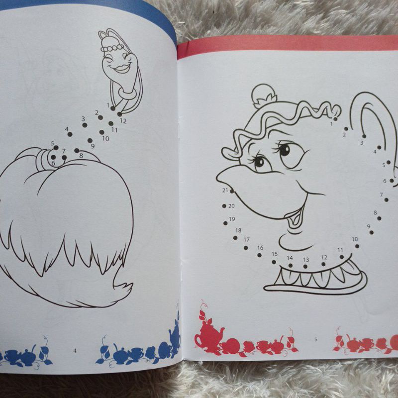 Buku Aktivitas Anak - Disney Princess Beauty and the Beast Dot to Dot Angka