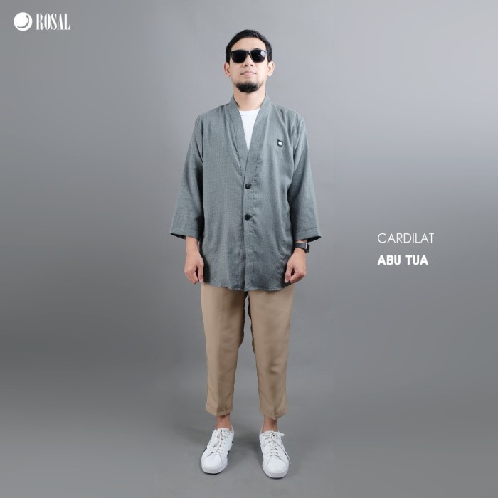 Cardilat ROSAL Cardigan Sholat Shalat Outer Kimono Pria Dewasa