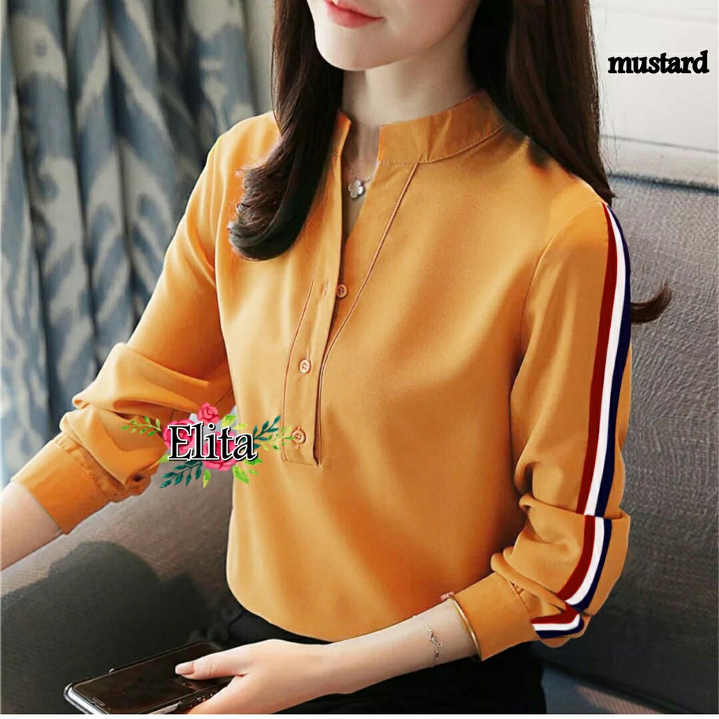 FWG - ELITA BLOUSE / BLOUSE KOREA / BLOUSE WANITA KOREA / PAKAIAN WANITA / ATASAN MURAH