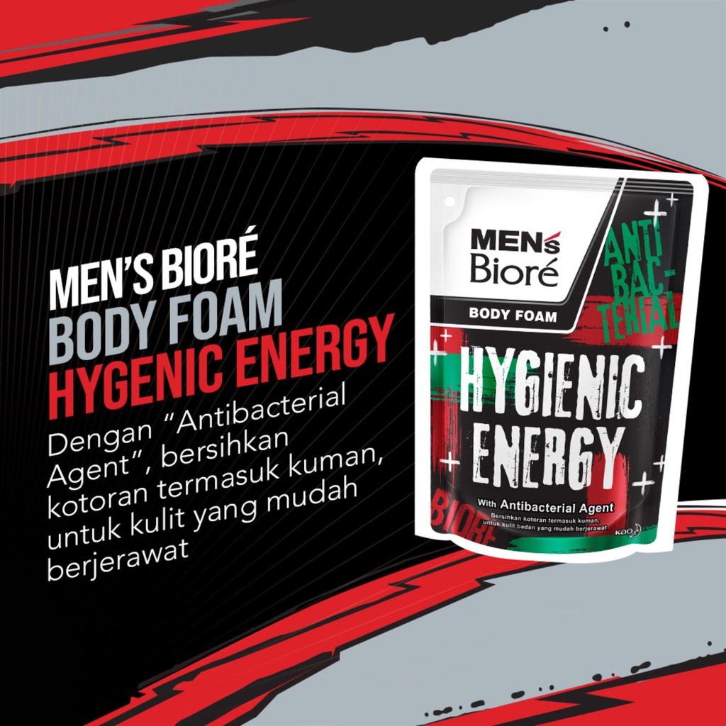 Men's Biore Body Foam Hygienic Energy Refill 450 ml