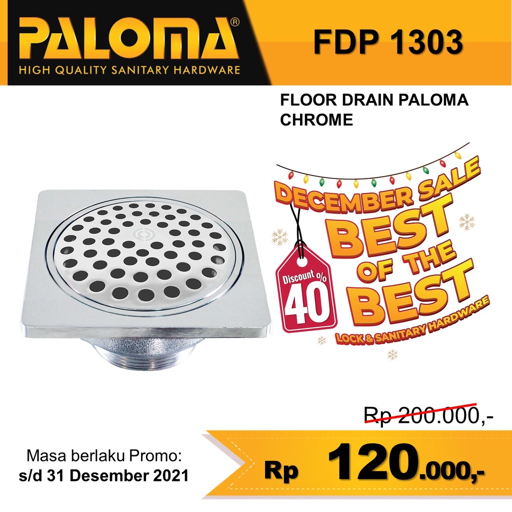 Floor Drain PALOMA FDP 1303 Lubang Saringan Air Lantai WC Mandi Avur
