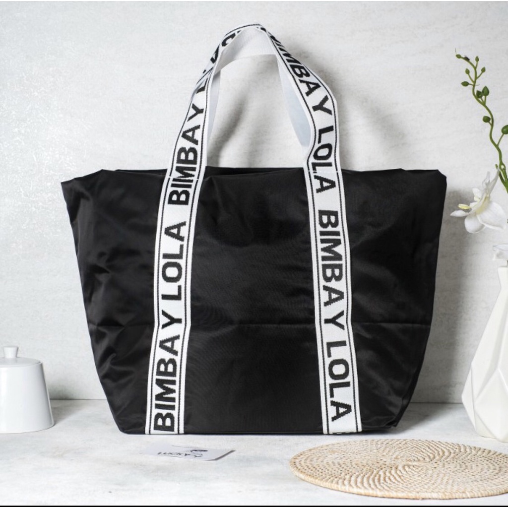 Bimba Y Lola Nylon Tote In Black - ORIGINAL 100%