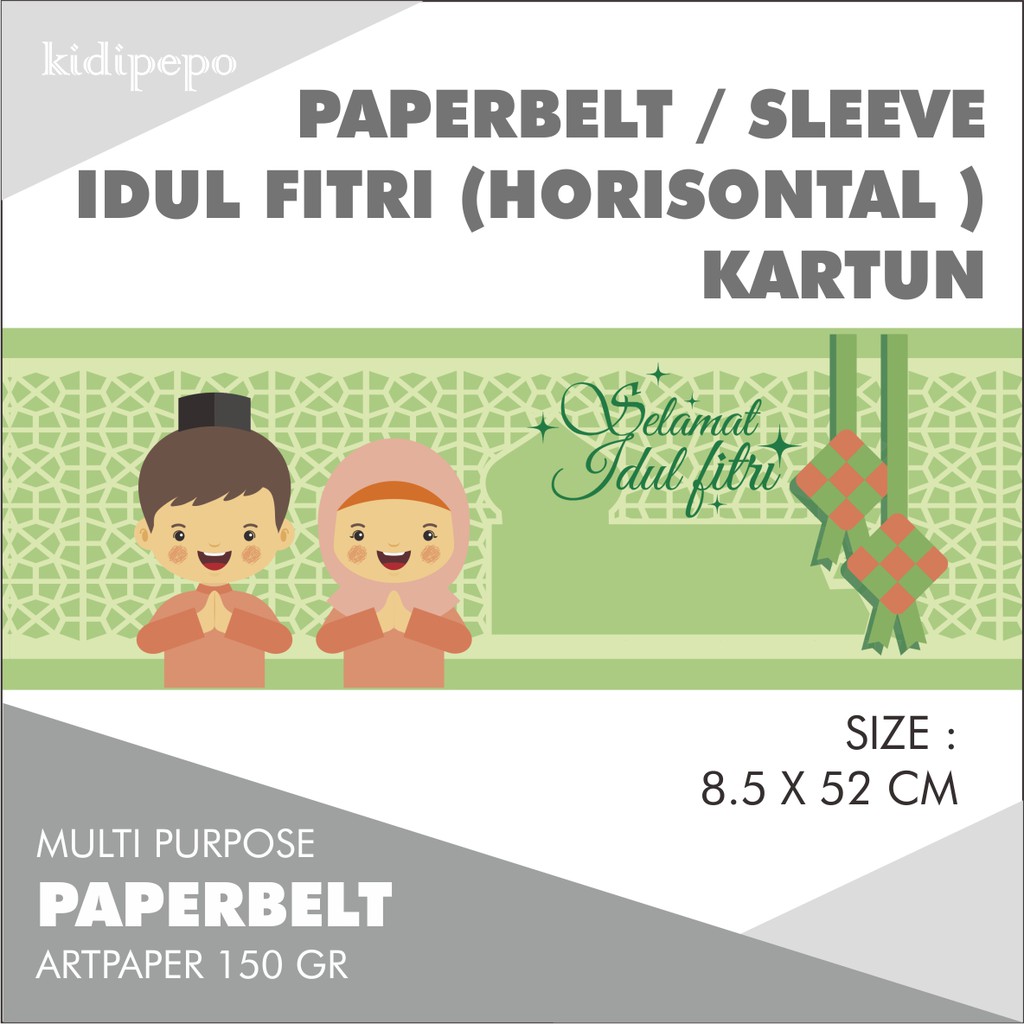 

PAPERBELT / SLEEVE IDUL FITRI HORIZONTAL KARTUN - ISI 25 LEMBAR
