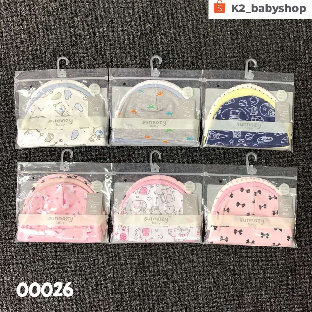 BABY K2 - BABY TOPI MEREK SUNNOZY 1 PACK ISI 3 PCS KODE 00026