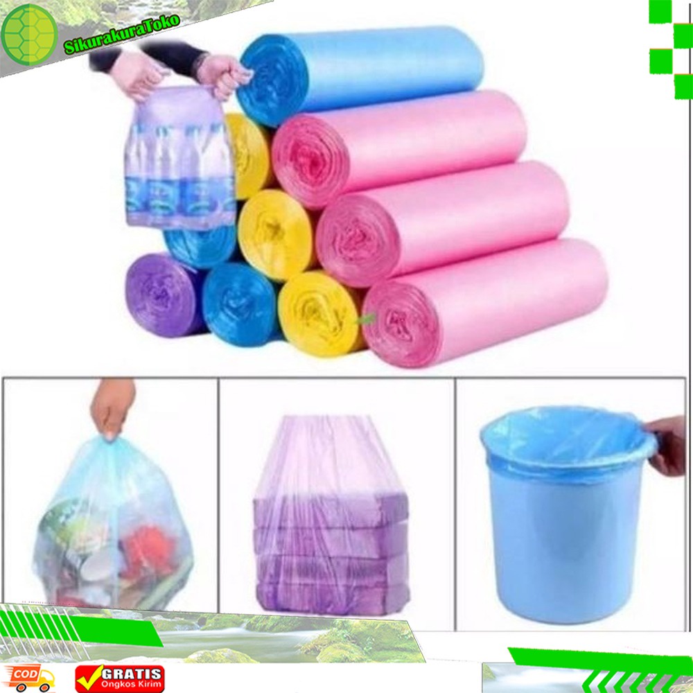 (SKR) Kantong Plastik Sampah Gulung 45 x 50 cm 1 Roll isi 15 Lembar Pcs Plastic Trash