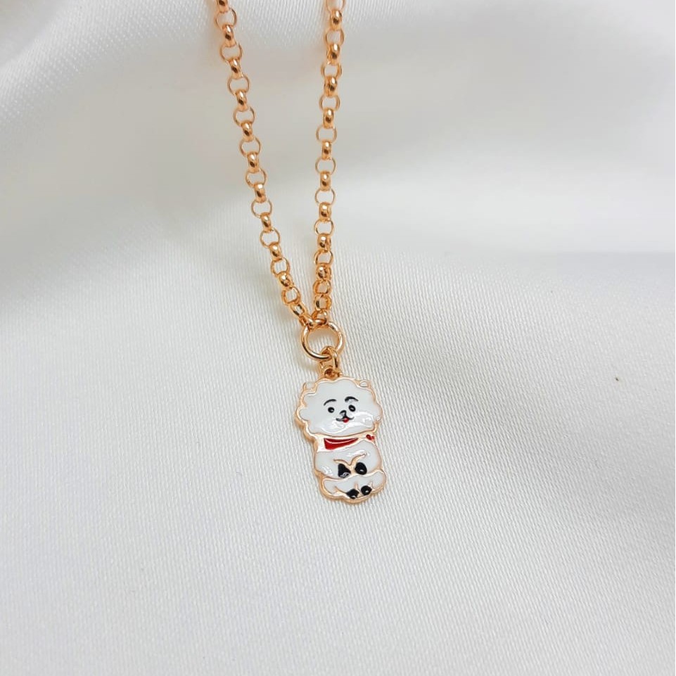 Kalung Anak Emas Muda Model Karakter RJ BT21 (TKKSTEME/TKKSTETM)