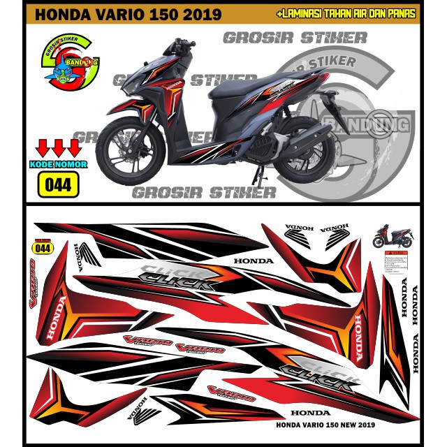 STIKER MOTOR VARIASI HONDA VARIO 150 LED 2019