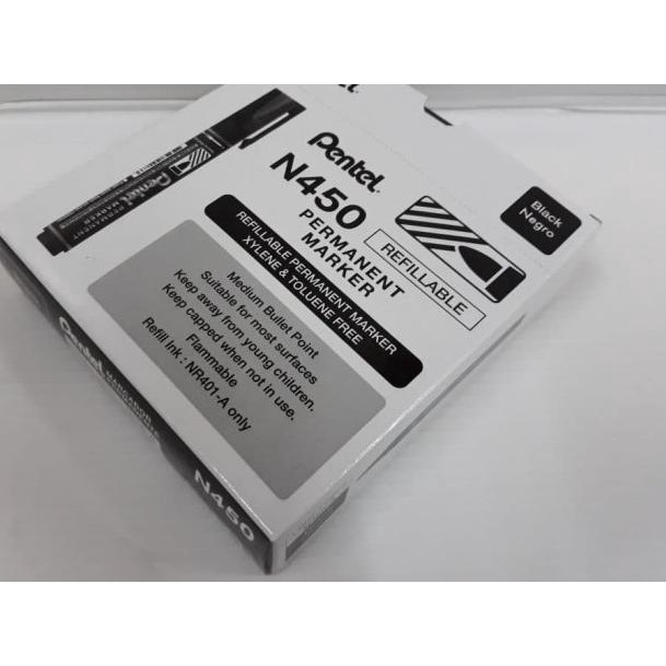 

➯ Spidol Pentel Permanent Marker N450 - Hitam (Pack 12 Pcs) ✺