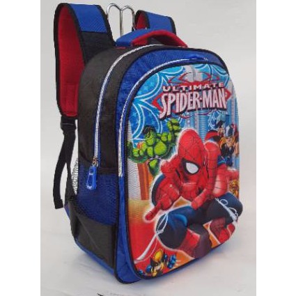 FREE ONGKIR Tas Anak Sekolah Ransel SD Import Spiderman Laba Laba Timbul
