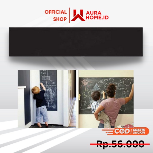 

Stiker Dinding Papan Tulis Kapur Flexible 200 x 45 cm / Stiker Papan Tulis Anak Whiteboard Blackboard Kapur Dinding Kotak / Wallpaper Papan Tulis Anak Anak Hitam Polos / Papan Tulis Tempel Tembok Stiker Edukasi Belajar Anak Fleksibel Murah Original
