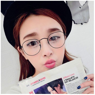 WBS ✅ Kacamata Anti Radiasi Lensa Transparan Retro Vintage Frame Eye-glasses KACA MATA PRIA WANITA KC018 (1002A)-5