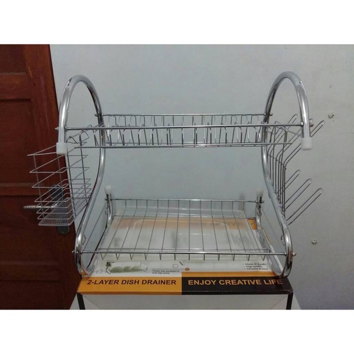 RAK PIRING 2 SUSUN STAINLESS