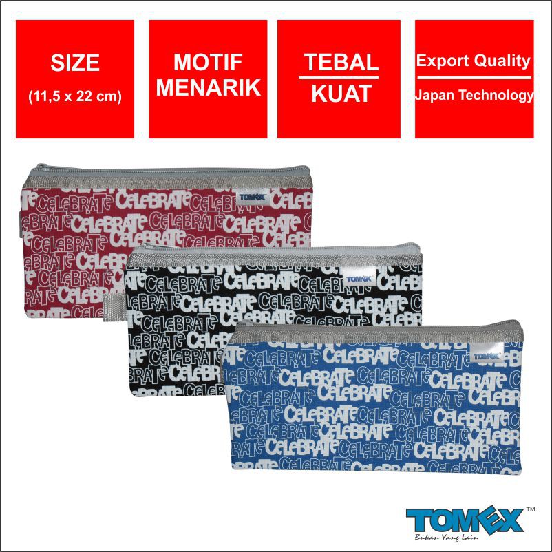 

Tomex Document Bag Tas Dokumen Kotak Pensil Tempat Pensil Resleting Motif Celebrate B6