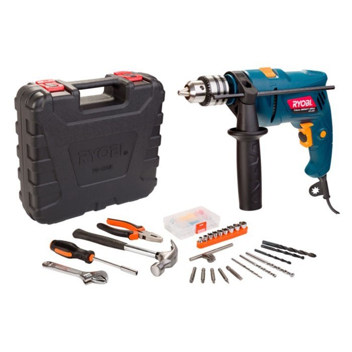 Ryobi PD-550K Impact Drill Power Kit Mesin Bor 10mm Beton