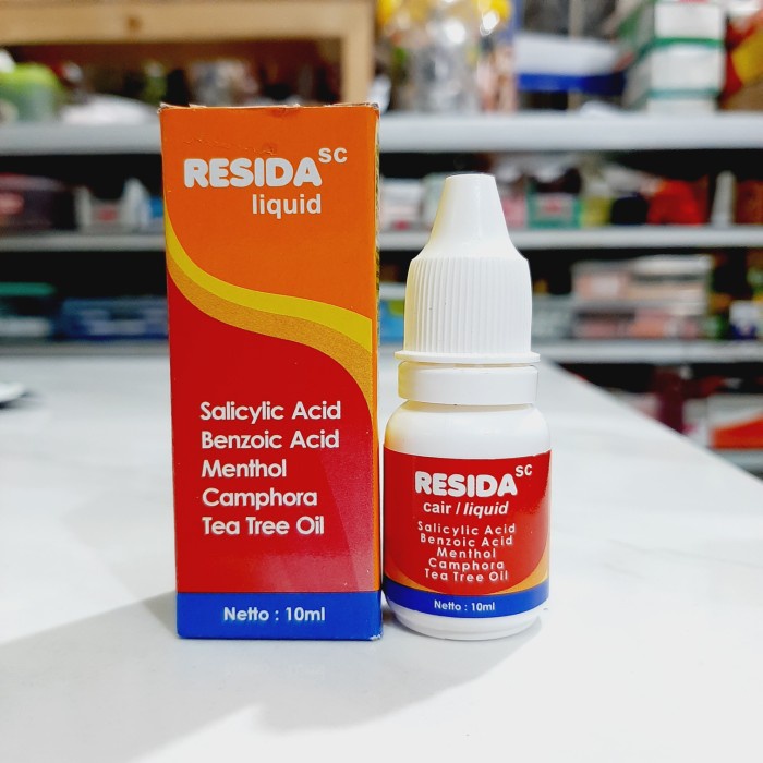 RESIDA CAIR 10ml SEBAGAI PENGGANTI KALPANAK kalpanax CAIR ORIGINAL OBAT KULIT PANU KADAS KURAP KUDIS DAN PANU RESIDA SC