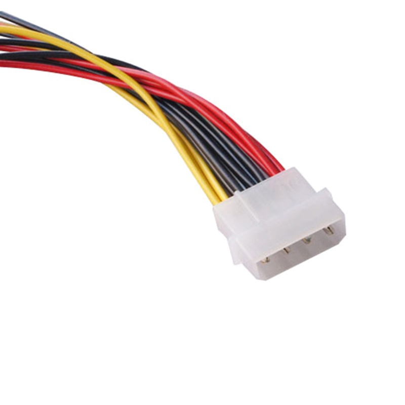 Btsg 1pc 4pin IDE Molex Ke 3konektor Kabel Ekstensi Power Splitter Sambungan Komputer Dan Colokan Kabel HDD