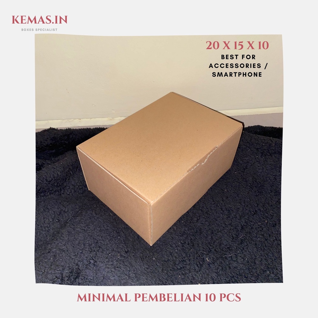 

Kardus Die Cut 20x15x10 - Karton Box Dus Packaging Pizza Hampers Kecil Polos Murah