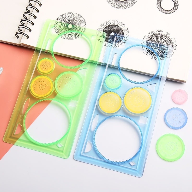 Penggaris Spirograph Multifungsi Untuk Menggambar