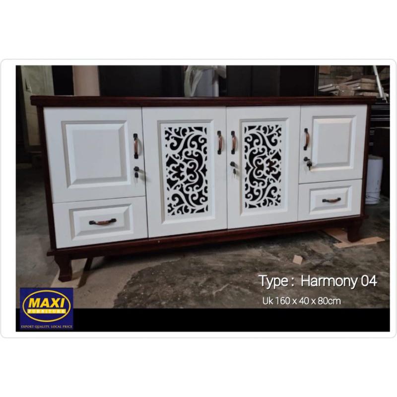 Bufet / Lemari Tv Kayu Mahoni Asli Jepara Murah