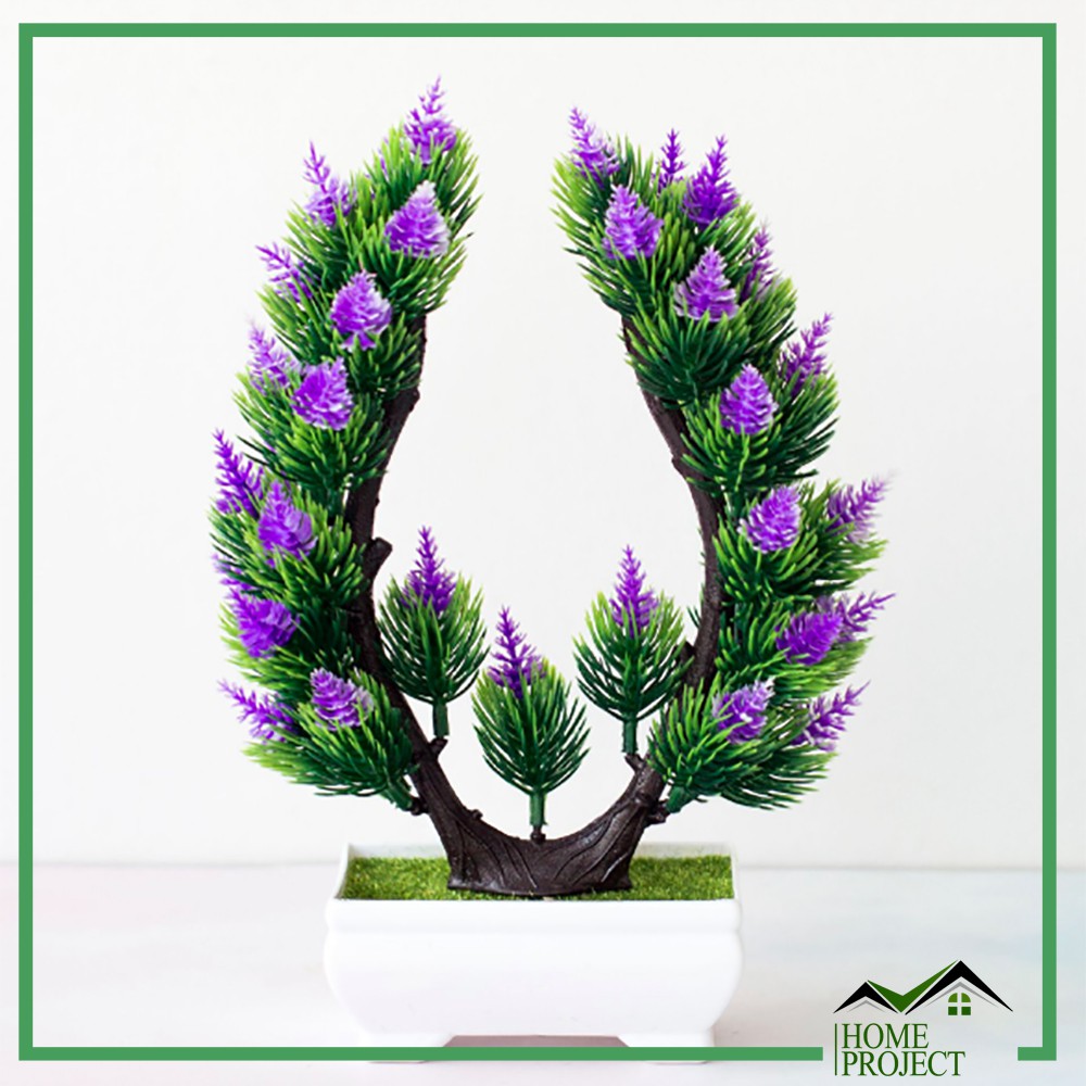 Pot Tanaman Bunga Plastik Minimalis Hiasan Bunga Artificial Flower Pot Bunga Moderen Type U Akasia-5