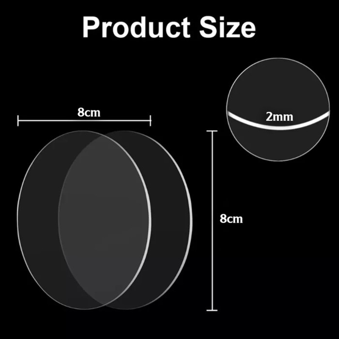 Acrylic Plate Multifunction - Akrilik Bulat Multifungsi Bentuk Bening