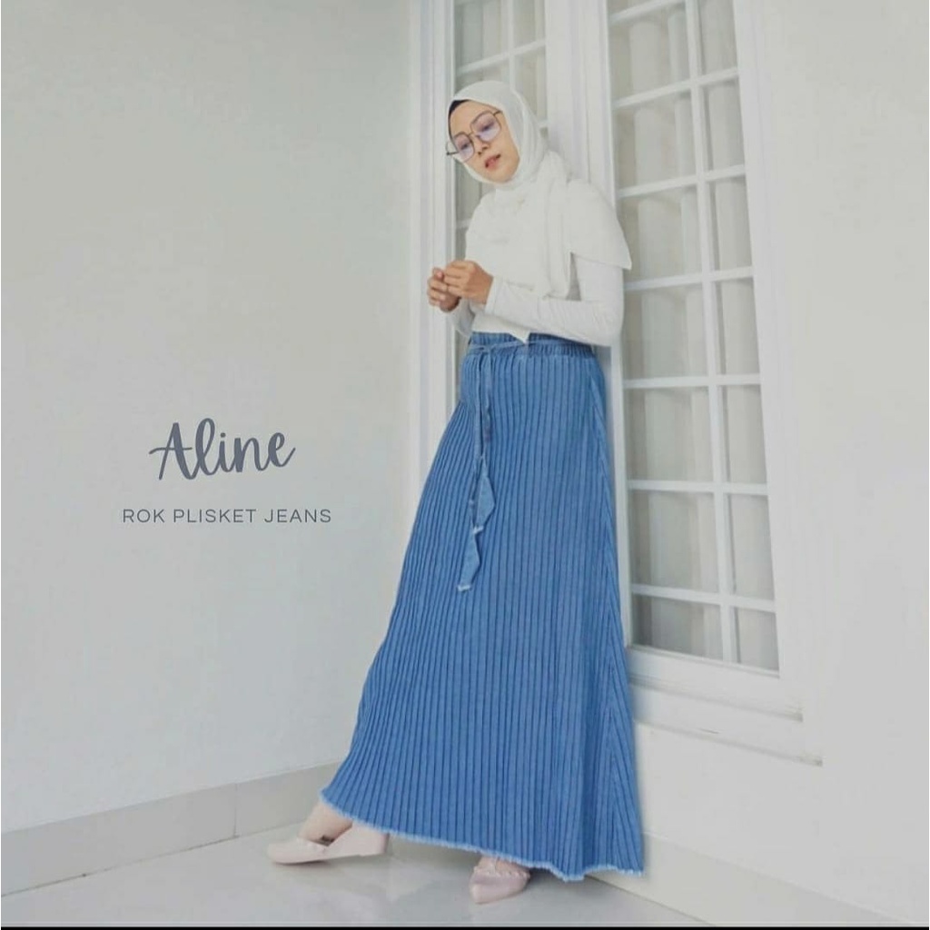 Rok plisket jeans (COD)