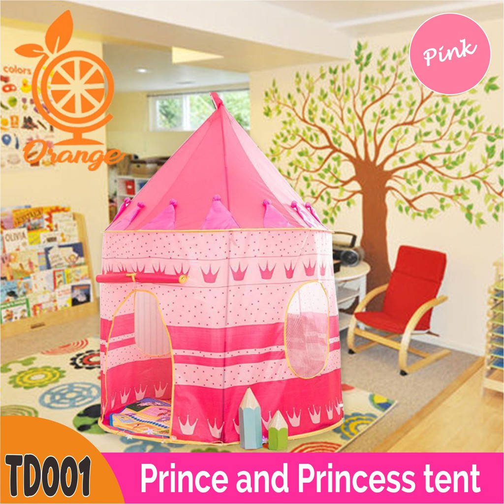 Tenda Anak Model Castle Tenda Princess Muat 4 Anak Anti Jamur Pabrikwallstiker