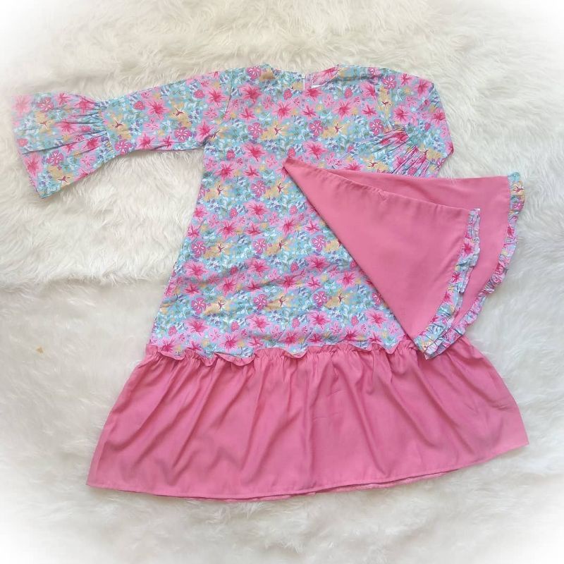 Gamis Anak set kerudung umur 8-10 tahun