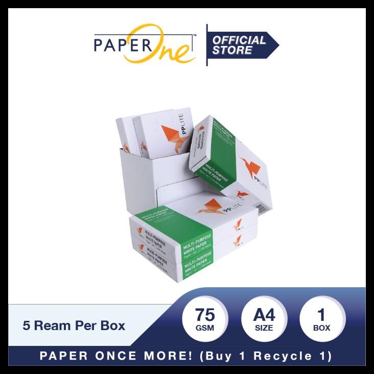 

SALE PP LITE KERTAS FOTOCOPY A4 75GR - 1 BOX = 5 REAM SALE