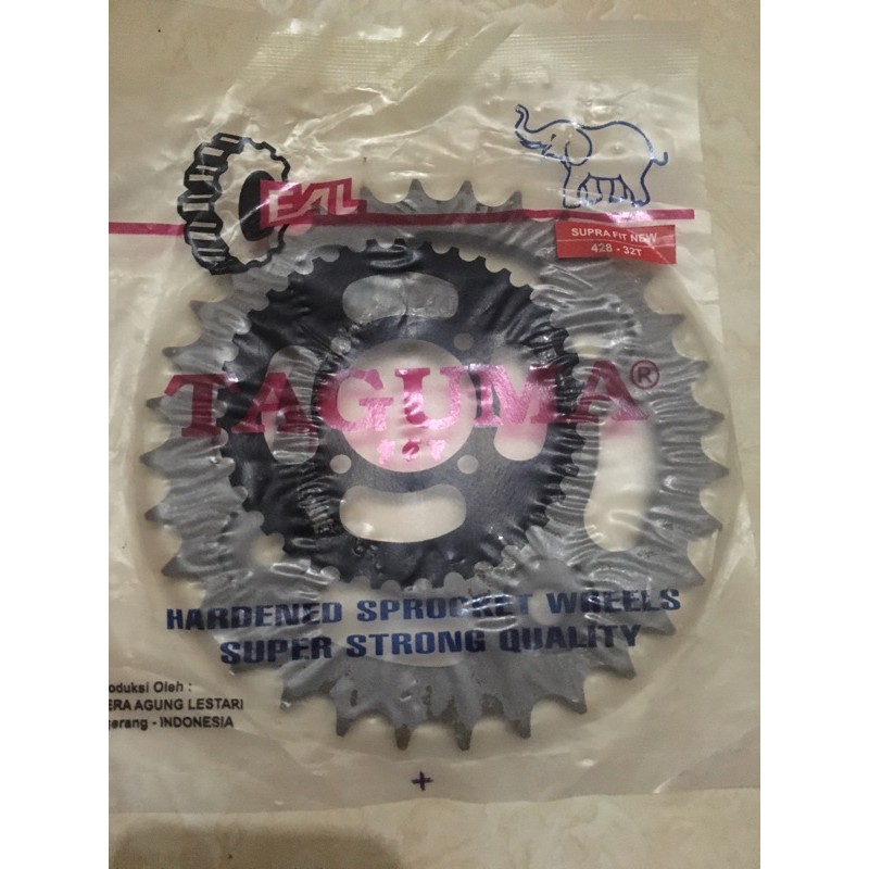 Sprocket Rear 30T 31T 32T 33T 428 Supra Fit New Revo Blade Karisma 125 Gir Gear Belakang-Taguma