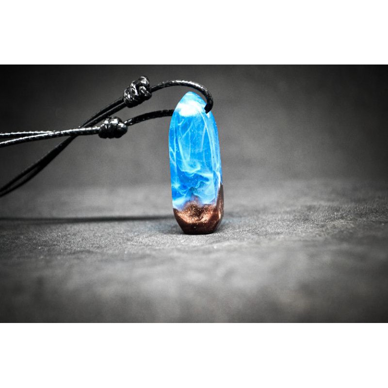 [COD] Kalung Pria Cowok Keren Liontin Resin Gradasi Smoke