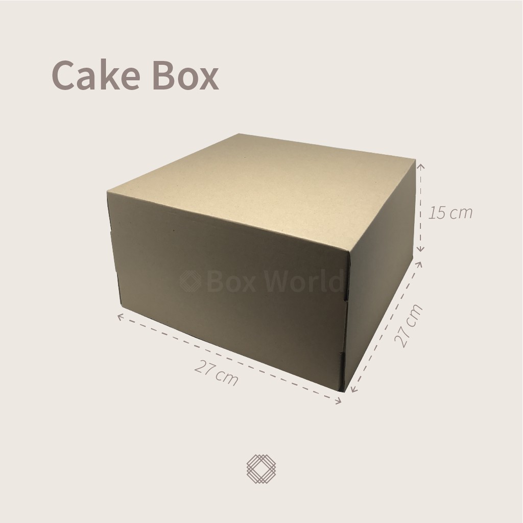 

Cake Box 27x27x15 Isi 10 pcs - Kotak Kardus Dus Packaging Kue, Tart, Roti