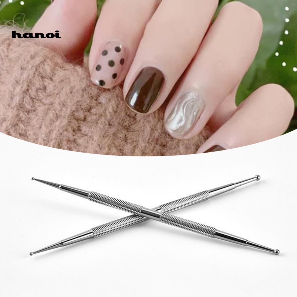 Han_ 5Pcs / Set Dotting Pen Dua Sisi Untuk Hiasan Nail Art Diy