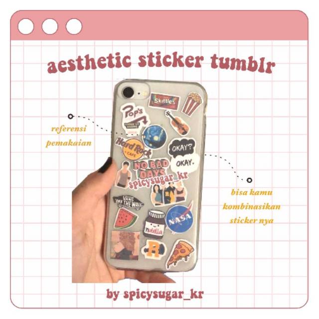 

#Part2 STICKER TUMBLR PACK AESTHETIC STIKER CASE BUJO BULLET JOURNAL SCRAPBOOK