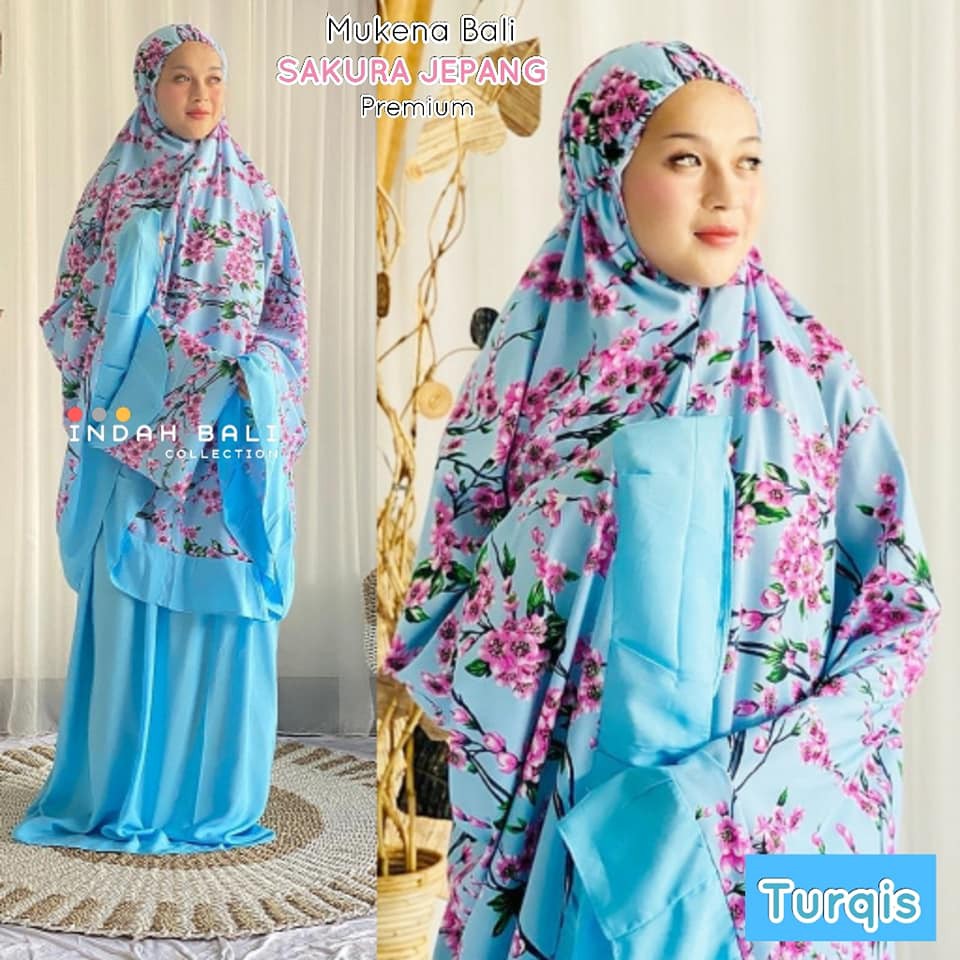 Mukena Bali Motif Sakura super jumbo