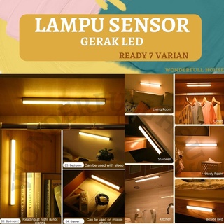 Lampu LED Sensor Otomatis Lampu Kamar Lampu Belajar Lampu Tempel 3 Warna-10cm WW