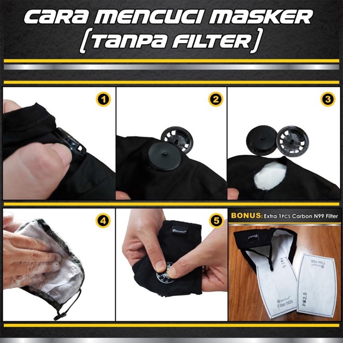 Masker N99 Anti Virus Polusi - Sherlock Masker Respirator Dual Valve