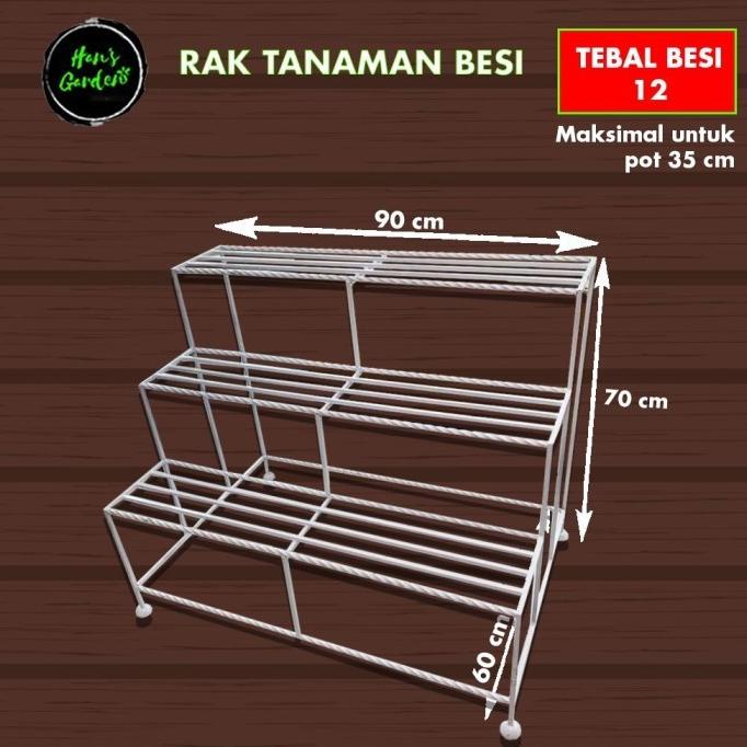 Promo Rak Pot Susun 3 Putih Rak Tanaman Besi Gg Marketranti