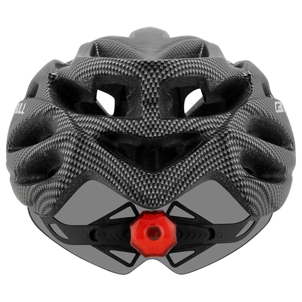 CAIRBULL Helm Sepeda Powermeter MTB Helmet Visor Removable Lens - CB26-Black Carbon