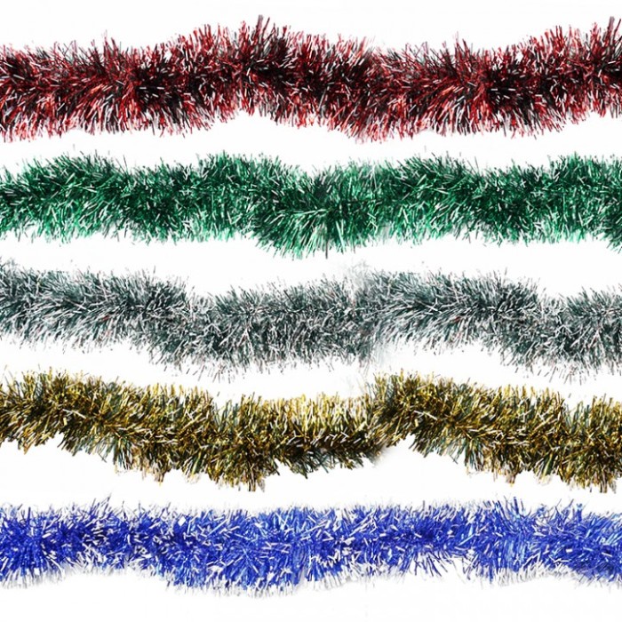 [TS] - Hiasan Slinger Warna Padat 9cm-Rumbai-Slinger Natal-Aksesoris Natal - Biru