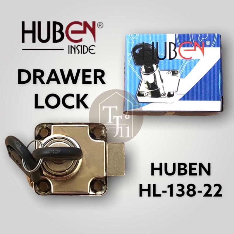 Kunci Laci Lemari HUBEN Drawer Lock HL-138-22MM / Kunci Laci Lemari HUBEN HL 138 22 / Kunci Laci HL 138 22